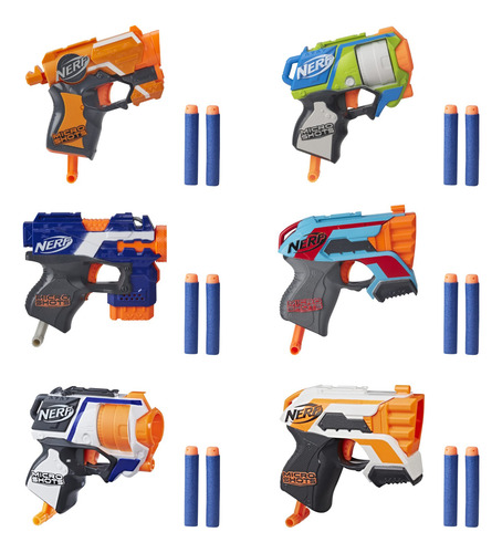 Nerf Microshots 6-blaster Bundle - 6 Mini Dart-firing Elite