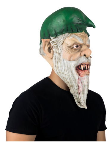 Máscara De Duende Malvado Evil Gnome Disfraz Nomo Halloween Color Nude Diseño Horror Xmas