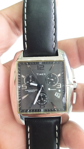 Relógio Timex Monaco Analógico Quadrado Couro Novo Lindo