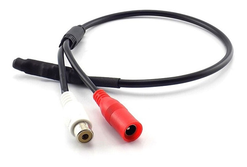 Microfono De Cable Para Cctv Conector Rca Y Plug Dc