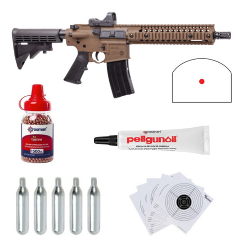 Rifle Crosman R1 Full Auto Red Dot Tanque Bbs Co2 .177 Xt C