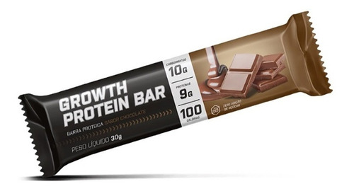 Barra De Proteína (cx. 12 Un) Growth Supplements - Sabores Sabor Chocolate