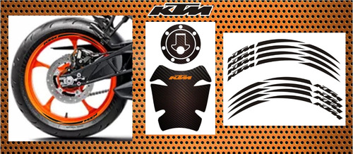 Calcos Protector Tanque Y Llantas  Para Ktm Duke, Rc