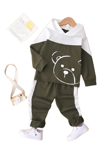 Conjunto Beba Vestido+ Calza +vincha/ Y Otros Modelos Verde Militar 1 Año