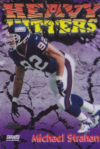 1998 Topps Chrome Season's Best Hitters Michael Strahan Ny