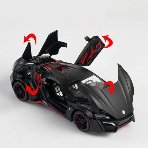 Lykan Hypersport Miniatura Metal Autos Luces Y Sonido 1:24