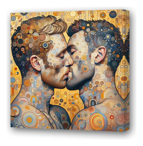 Cuadro 30x30cm Klimt Reversion Del Cuadro Orgullo Gay