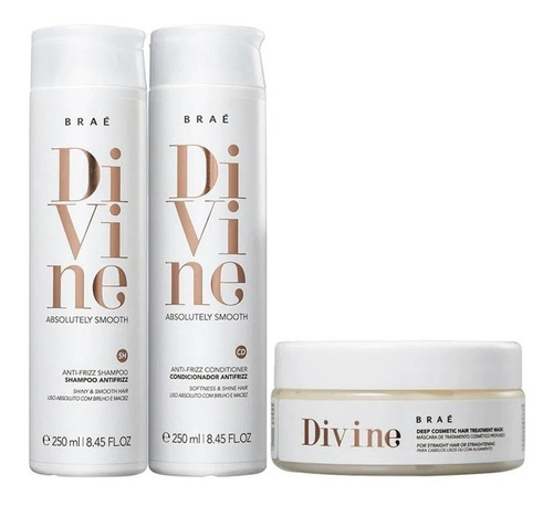  Braé Divine Kit Shampoo + Condicionador + Máscara