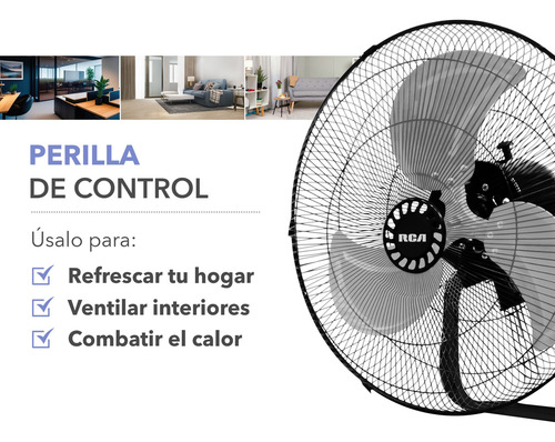 Ventilador De Pedestal Rca 3 En 1 De 18 Pulgadas Rc-18b3 Est