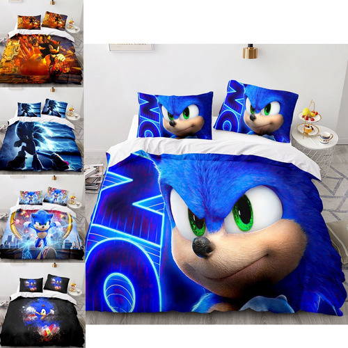 Juego De Funda Nórdica Sonic De 3 Piezas Juego De Cama Sonic