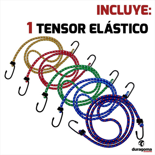 Imagen 2 de 9 de Zuncho Tensor Elastico 1m Reforzado Paquetes Moto Auto