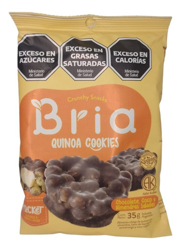 Pocket De Quinoa Chocolate, Coco Y Almendras S - Bria - X4 U