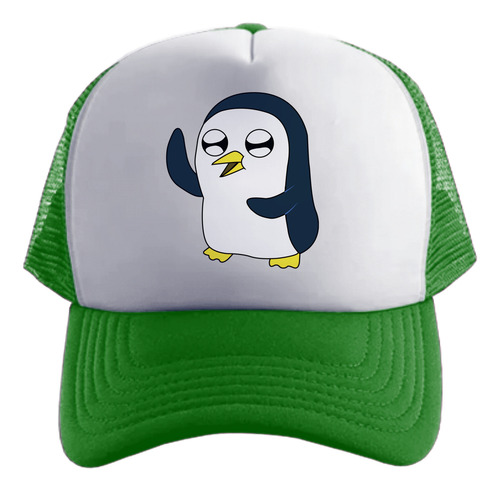 Hora De Aventura Pinguino Gunter Gorra Friki Tu Eres Verde Talle Único Regulable Hora De Aventura Pinguino Gunter