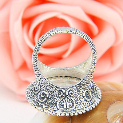 Imagen 4 de 6 de Anillo Mujer Plata Piedras Peridotos Vintage 925 Talla 7
