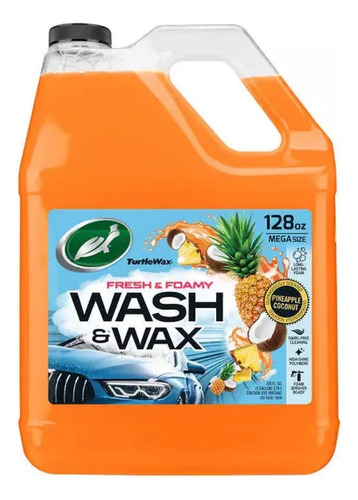Turtle Wax Wash & Wax Shampoo Lavado Cañón Espuma 3.79l