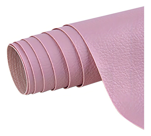 Parche De Reparación De Cuero Autoadhesivo For Sofá . Color Rosa