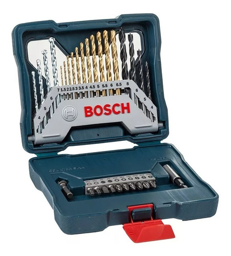 Jogo Kit Brocas E Bits Bosch X-line 30pçs