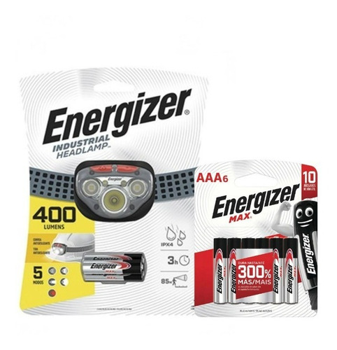 Combo Linterna 400 Lumens Y Pila Aaa X6 Energizer