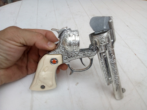 Antiguo Revolver Juguete Años 60 Aprox. Ind Arg Marca Texas