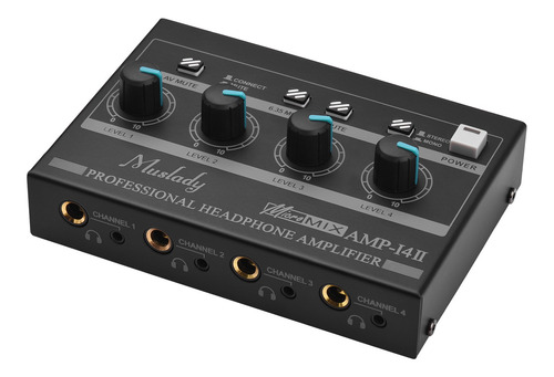 Muslady Amp-14 - Amplificador Para Auriculares (4 Canales, E