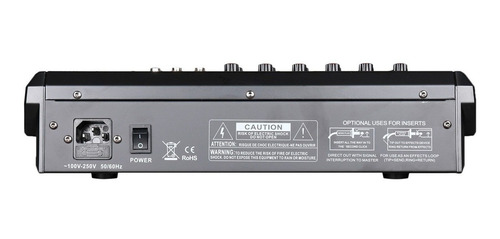 Imagen 3 de 4 de Consola Mezclador Pro Dj Ad6ux Bluetooth Mp3 Usb