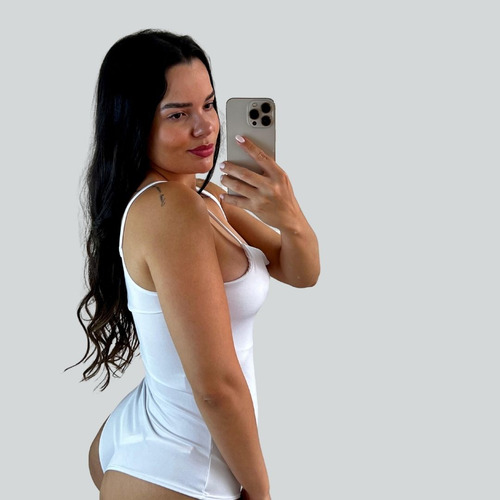 Bory Bori Liso Alça Fina Com Fecho Sem Bojo Macacão Gringa
