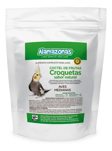 Croquetas Para Ninfas Y Agapornis 800g Alamazonas + Envío