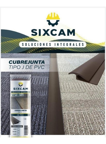 Imagen 6 de 8 de Cubre Junta J De Pvc 1 Mts Uniones De Alfombras