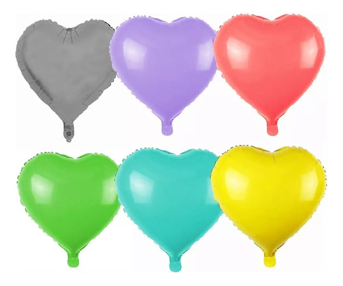 Pack Oferta Globos Metalizados Corazon 24 Unidades Descuento