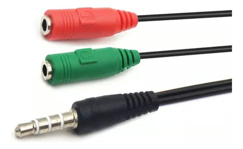 Adaptador Splitter Audio Microfono 2 A 1 Cel