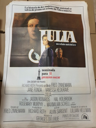 Afiche Cine Original-1367- Julia Con Jane Fonda