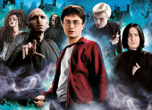 Rompecabezas Harry Potter Villanos 1000 Pz Clementoni Italia Voldemort Severus Snape Draco Malfoy Bellatrix Lestrange Death Eater Mortifago