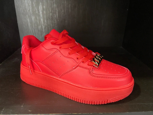 Zapato Sneakers Con Cadena (rojo)tallas 34-40.