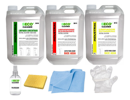 Kit Limpieza Desengrasado Alfombras Y Tapizados Seco Cleaner