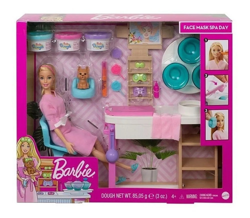 Barbie Dia De Spa Luxo Pet Mascaras Faciais Mattel Original