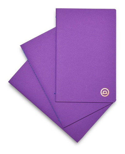 Set Morada 3 Pzas Libretas Cosidas Hoja Puntos 75gr 