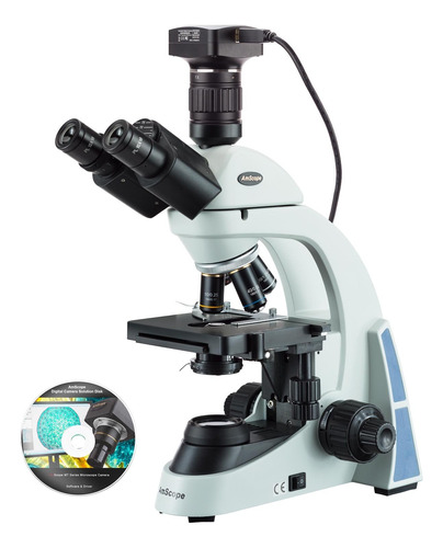 Amscope 40x-x - Microscopio Compuesto Biológico Trinocular.