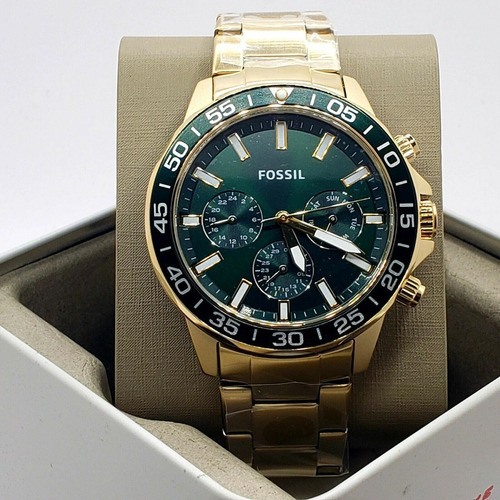 Reloj Fossil Para Caballero Bq2493.color De La Correa:dorado Dorado