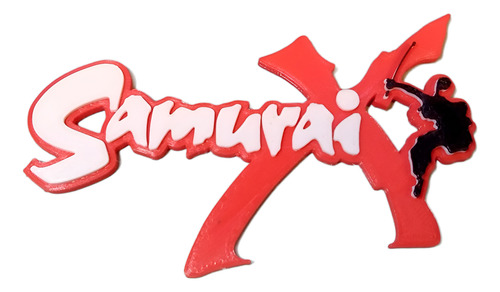 Logo Samurai X Impreso 3d Pla 10cm