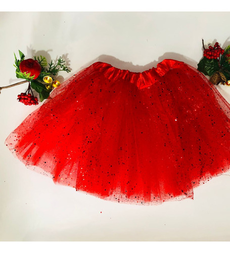 Tutu De Tul Con Brillos Para Niña