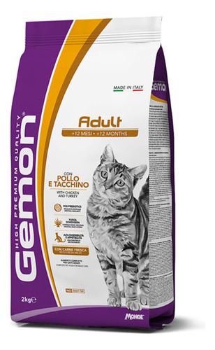 Gemon high premium gato adulto pollo y pavo 7 Kg