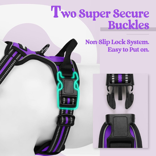 Arnés Para Perro Rabbitgoo No Tirar Ajustable Con 2 Clips L