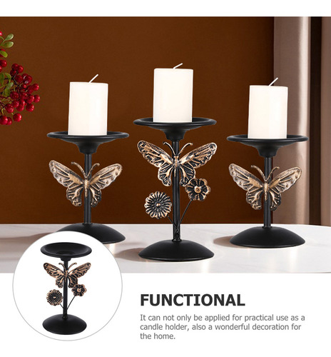 Soporte De Metal Vintage Para Decoración De Mesa Con Velas T