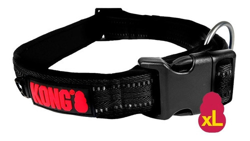 Collar Kong Nylon - Ajustable Extra-large - Perros Y Gatos Color Negro