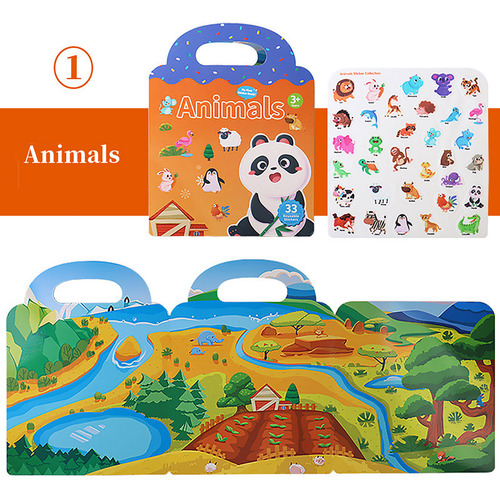 Libro De Pegatinas Reutilizables C Kids Toys