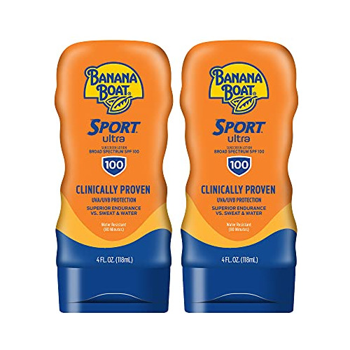 2 Pack Banana Boat Sport Ultra Spf 100 Protección Solar 4 Oz