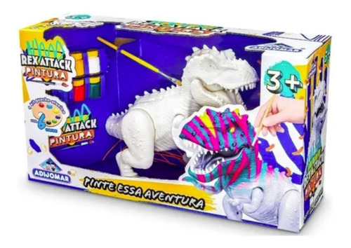 Brinquedo Dinossauro Tiranossauro Rex Attack Para Pintura