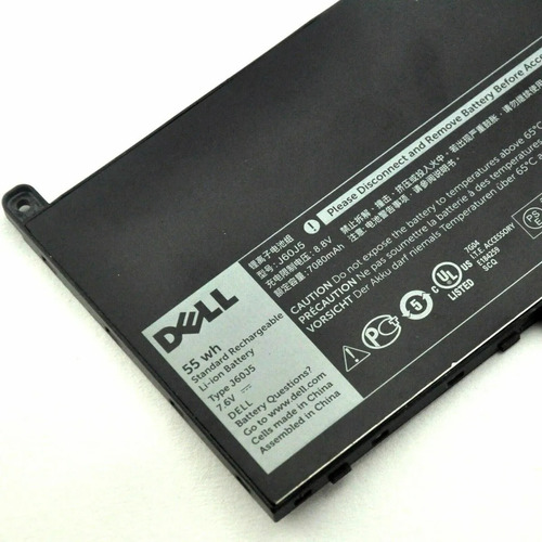 J60j5 - Dell Battery 7.6 V 6800 Mah 55wh