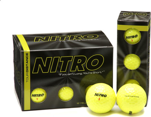 Nitro Tour Pelotas Golf Distancia Amarillo 12u.