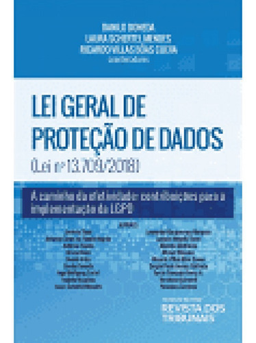 Lei Geral De Proteção De Dados, De Ricardo Villas Bôas Cueva. Editora Revista Dos Tribunais, Capa Mole Em Português